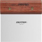 Dexter-Russell Walnut Dough Scraper, Stainless Steel, 6-by-3-Inch, Multicolor