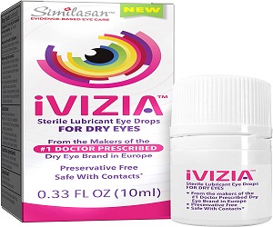 iVIZIA Sterile Lubricant Eye Drops for Dry Eyes, Preservative-Free, Moisturizing