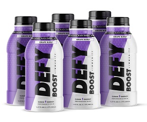 DEFY Grape Burst Boost Beverages + Immunity Energy Drinks, Healthy Pre Workout