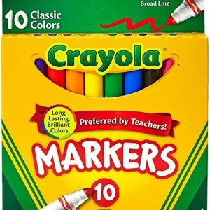 Crayola Broad Line Markers, Classic Colors 10 Each (Pack of 6)  Toys & Games