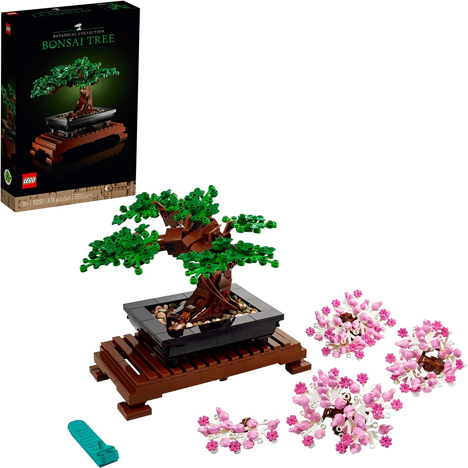 LEGO Bonsai Tree 10281 Building Kit, a Building Project to Focus The Mind with a Beautiful Display Piece to Enjoy, New 2021 (878 Pieces)  Toys & Games