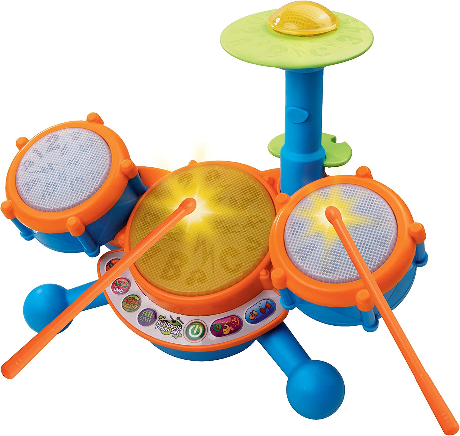 VTech KidiBeats Kids Drum Set, Orange  Toys & Games