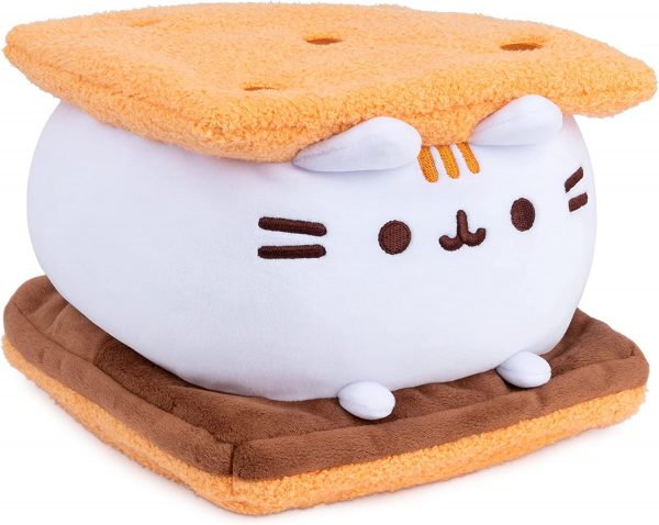 GUND Pusheen S’Mores Squisheen Plush, Stuffed Animal for Ages 8 and Up, Brown/White, 12” - Image 3