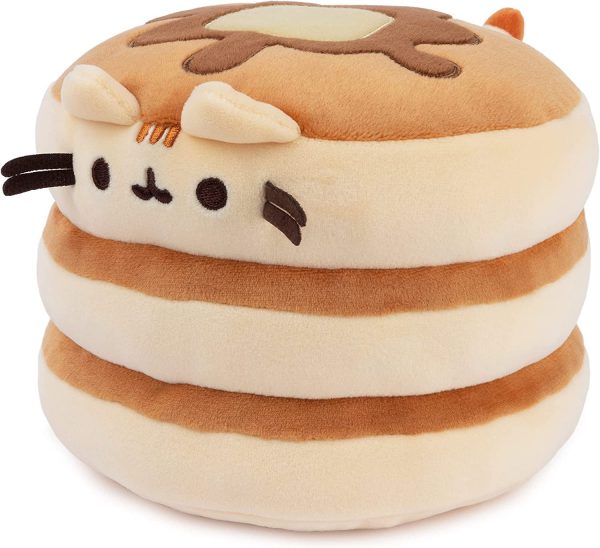 GUND Pusheen The Cat Pancake Squisheen Plush, Squishy Toy Stuffed Animal for Ages 8 and Up, Brown, 6” - Image 3