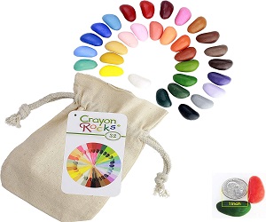 Crayon Rocks, Crayons in a Rock Shape, 32 Count, Tripod Grip Made for Handwriting Development in Kids and Toddlers