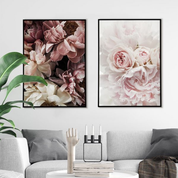 Roses Poster Peonies Scandinavian Canvas Painting Wall Art Pictures For Living Room Modern Home Decorative Prins On The Wall