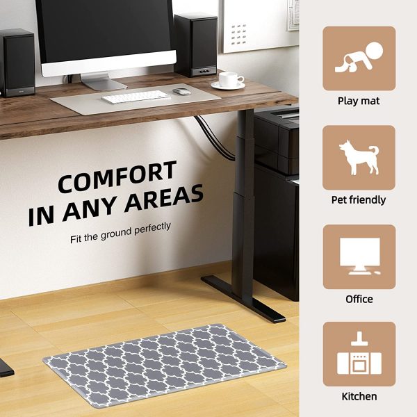 KOKHUB Kitchen Mat,1/2 Inch Thick Cushioned Anti Fatigue Waterproof Kitchen Rug, Comfort Standing Desk Mat - Image 2